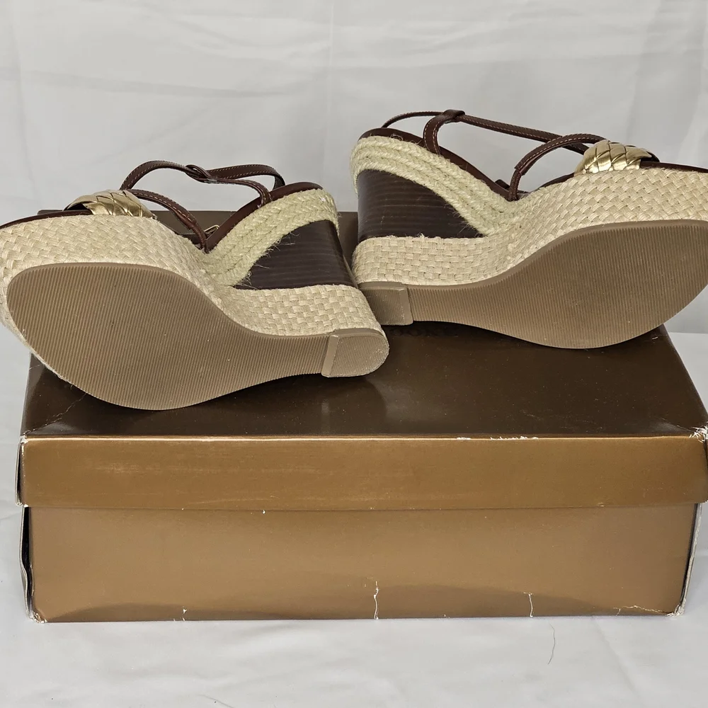 Audrey Brooke Bohemian Brown and Gold Women's Sandals